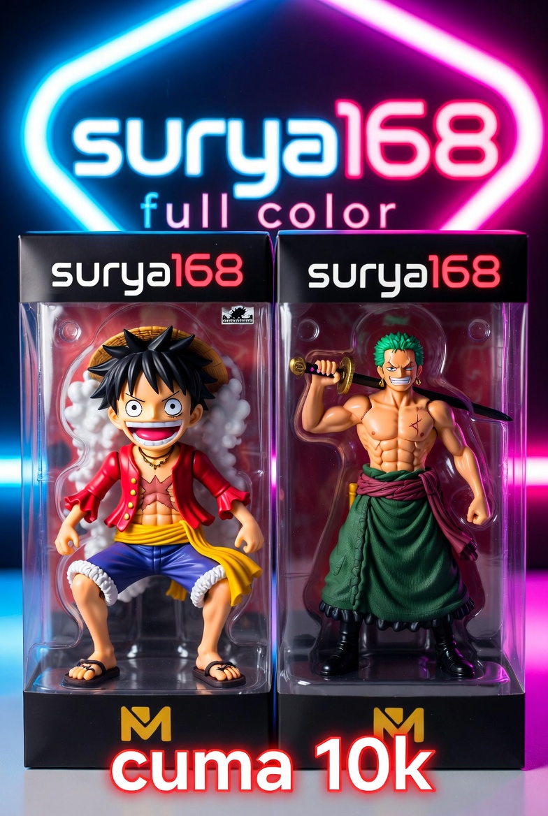 Action figure One Piece Series dalam box display.